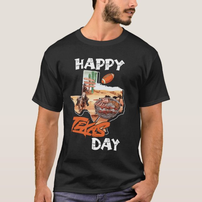 Happy Texas Day  T Shirt (Framsida)