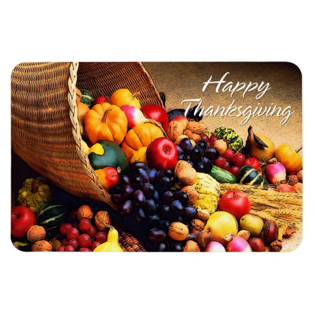 Happy thanksgiving 12 Premium Flexi Magnet (Horisontell)