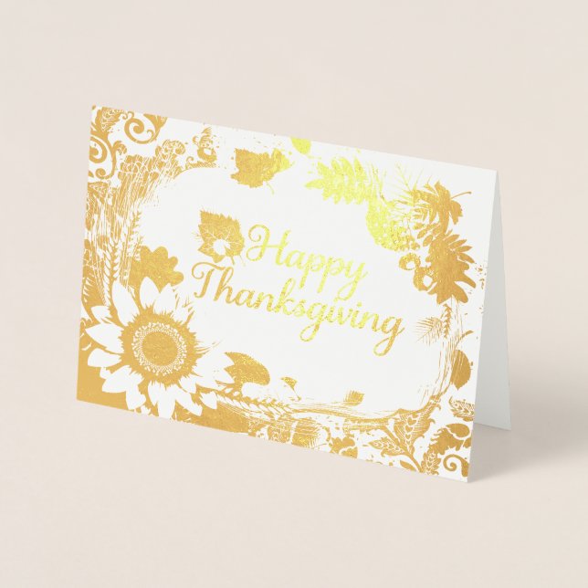 Happy thanksgiving 13 folierat kort (Framsida)