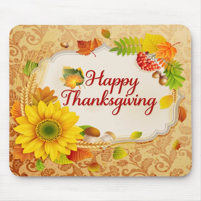 Happy thanksgiving 13 Mousepad Musmatta (Framsidan)