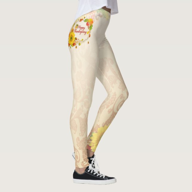 Happy thanksgiving 13A avbildar alternativdamasker Leggings (Höger)