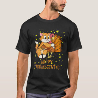 Happy Thanksgiving 2021 Cat Turkey For Cat Lovers T Shirt