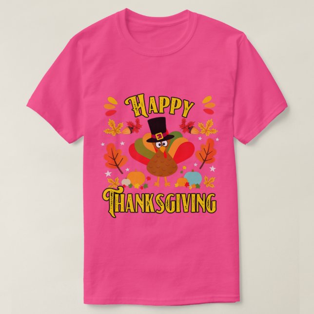 Happy thanksgiving 2022: Lustigt Turkiet - hösten  T Shirt (Design framsida)