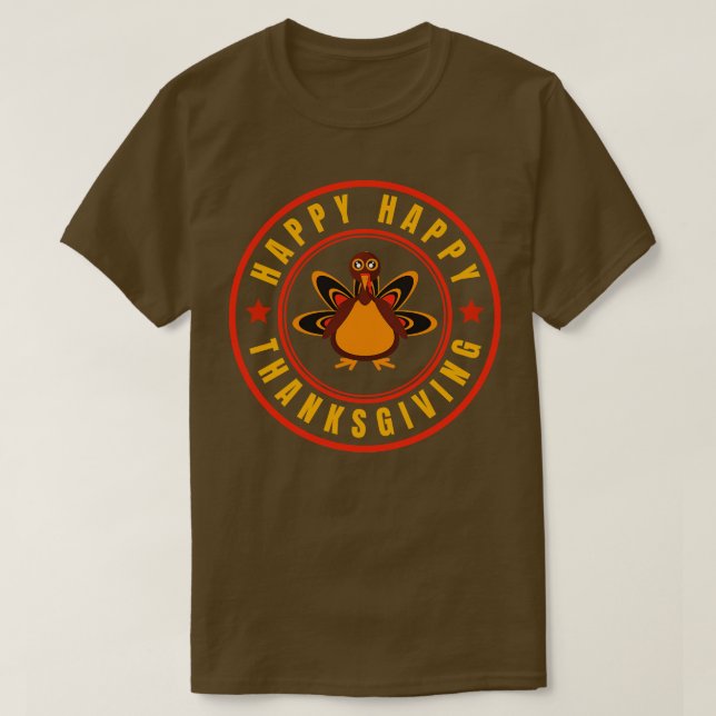 HAPPY THANKSGIVING 2 T SHIRT (Design framsida)