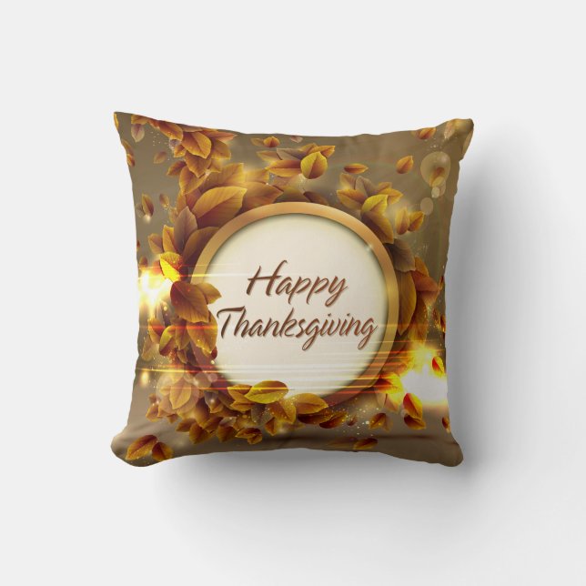 Happy thanksgiving 3 kudder kudde (Framsida)