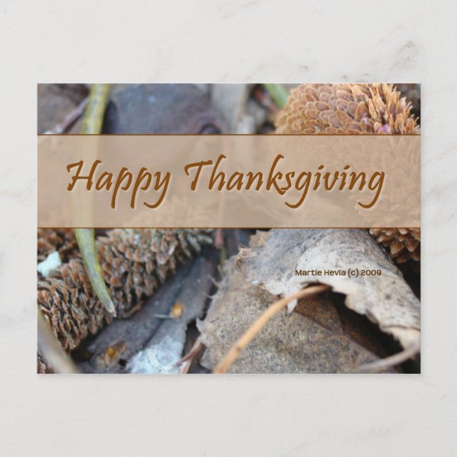 Happy thanksgiving (3) vykort (Framsida)