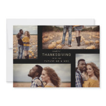 Happy Thanksgiving 4 Photos Wedding Save Date