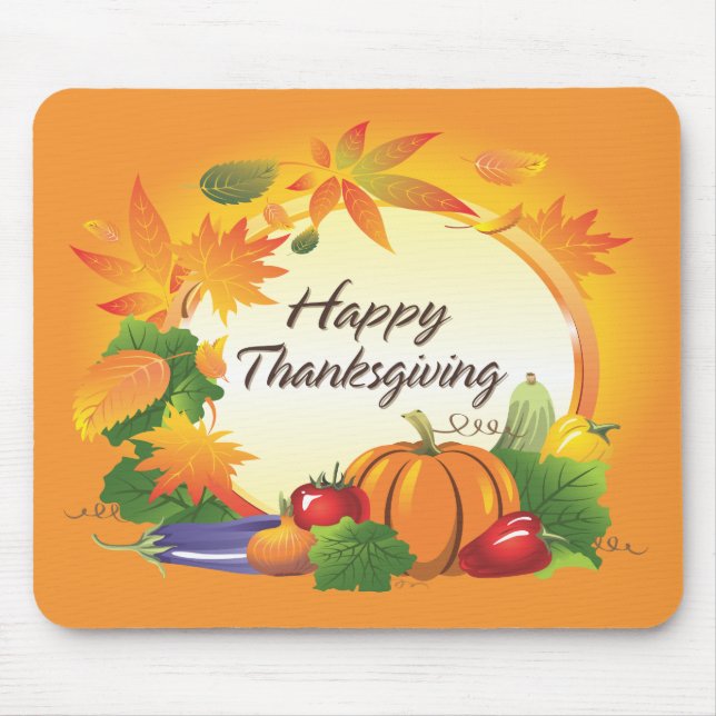 Happy thanksgiving 5 Mousepad Musmatta (Framsidan)