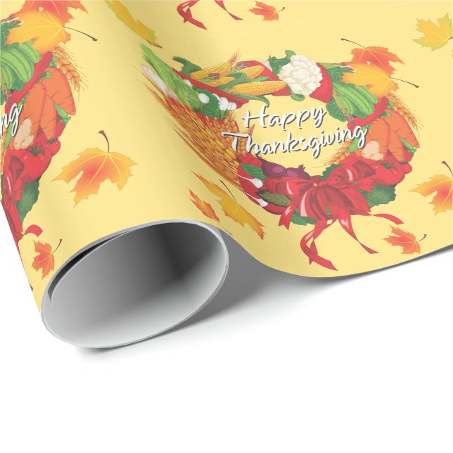 Happy thanksgiving 6A Papper inkapsling Presentpapper (Rullad Hörn)