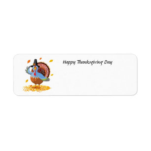 Happy thanksgiving-adressetikett returadress etikett
