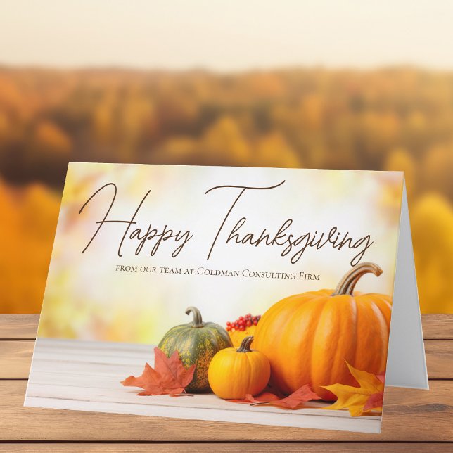 Happy thanksgiving Anpassade Business Marknadsföri Helgkort (Skapare uppladdad)
