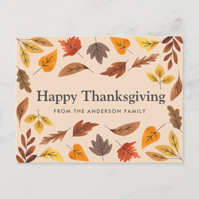 Happy thanksgiving Anpassade Card Vykort (Framsida)