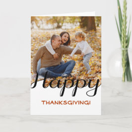 Happy thanksgiving anpassningsbar-fotokort kort