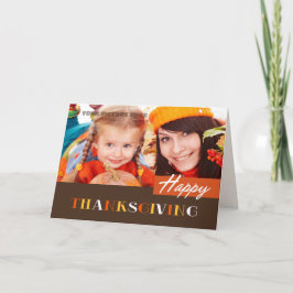 Happy thanksgiving. Anpassningsbarnas fotokort Helgkort