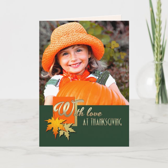 Happy thanksgiving. Anpassningsbarnas fotokort Helgkort (Framsida)