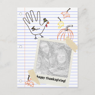 happy thanksgiving! anteckningsboken skissar helg vykort