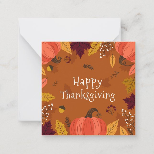 Happy thanksgiving anteckningskort (Framsida)