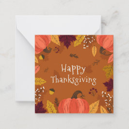 Happy thanksgiving anteckningskort