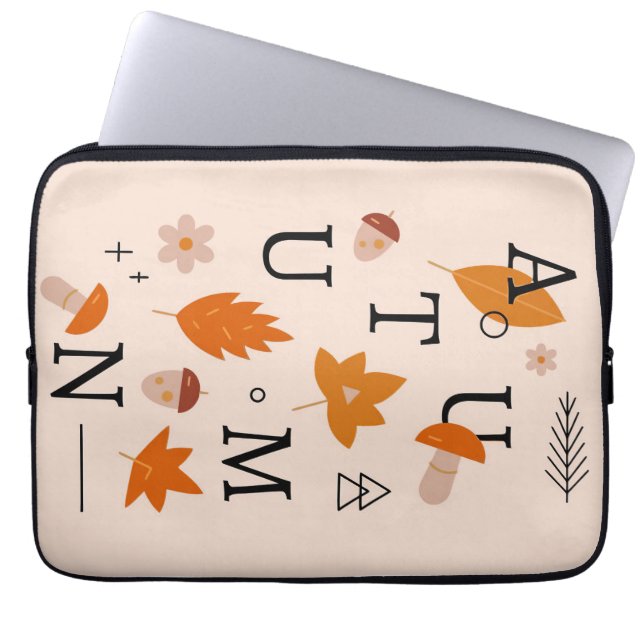 Happy thanksgiving Autumn Alphabet Laptop Fodral (Framsidan)
