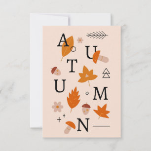 Happy thanksgiving Autumn Alphabet Tack Kort