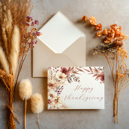 Happy Thanksgiving Autumn Border Card Kort