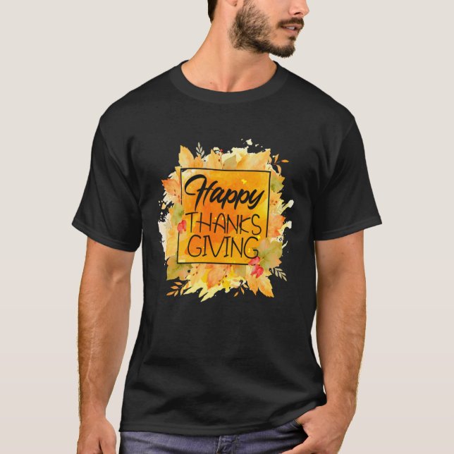 Happy thanksgiving Autumn Funny349png349 T Shirt (Framsida)