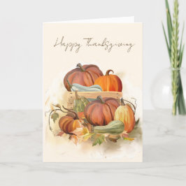Happy thanksgiving Autumn Harvest Helgkort