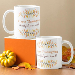 Happy thanksgiving Autumn Löv Gräns Kaffemugg