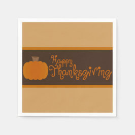 Happy thanksgiving Autumn Pumpkin Pappersservett