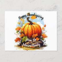 Happy thanksgiving Autumnal färg pumpkin