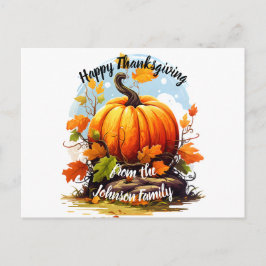 Happy thanksgiving Autumnal färg pumpkin Helg Vykort