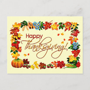 HAPPY THANKSGIVING av SHARON SHARPE Helg Vykort