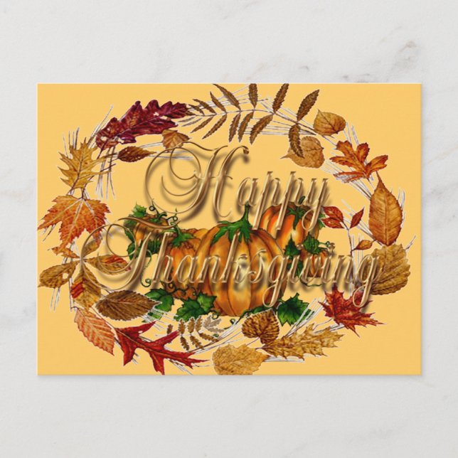 HAPPY THANKSGIVING av SHARON SHARPE Helg Vykort (Framsida)