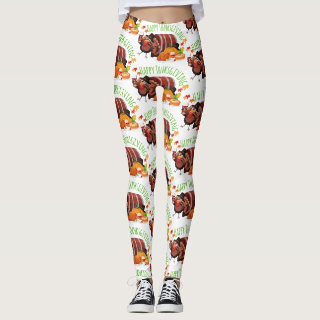 happy thanksgiving beruskalkon leggings (Framsida)