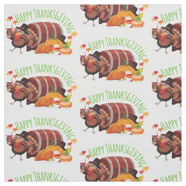 happy thanksgiving beruskalkon tyg (Provkarta)