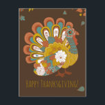 Happy thanksgiving Bevalt Turkiet-kort Helg Vykort<br><div class="desc">Happy thanksgiving vackra kalkonkort © och ® Bigstock® - Med reserverade Höger.</div>