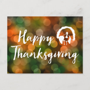 Happy thanksgiving (bokeh fall ljus) helg vykort