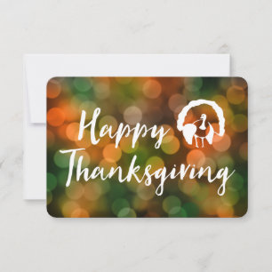 Happy thanksgiving (bokeh fall ljus) inbjudningar