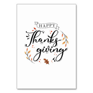 Happy thanksgiving bordsnummer