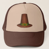 Happy thanksgiving Brown Pilgrim Puritan Hat