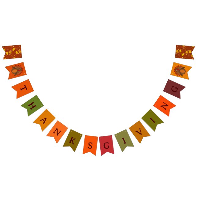 HAPPY THANKSGIVING bunting banner Vimplar (Alla)