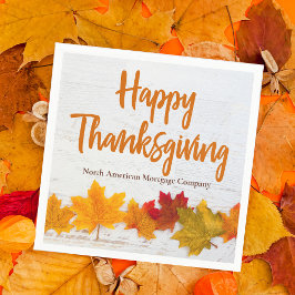 Happy thanksgiving Business Anpassningsbar Company Pappersservett