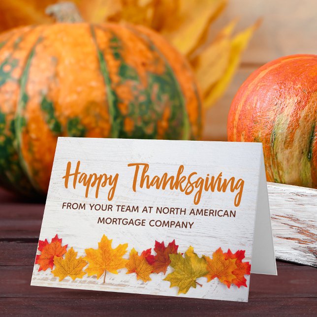 Happy thanksgiving Business Höst löv Company Compa Kort (Skapare uppladdad)