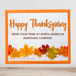 Happy thanksgiving Business Höst löv Company Compa Poster