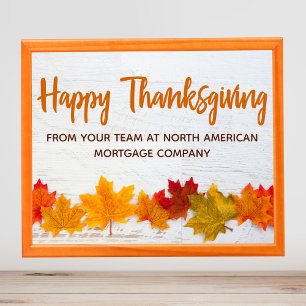 Happy thanksgiving Business Höst löv Company Compa Poster