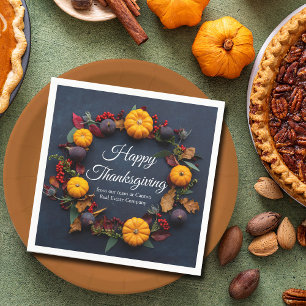 Happy thanksgiving Business Pumpkin Dinner Party Pappersservett