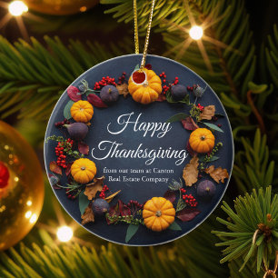 Happy thanksgiving Business Pumpkin WAN Anpassning Julgransprydnad Keramik