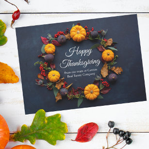 Happy thanksgiving Business Pumpkin Wandan Modern Julkort