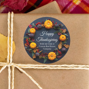 Happy thanksgiving Business Pumpkin Wandan Modern Runt Klistermärke