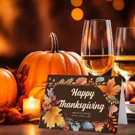 Happy thanksgiving Business Vintage Löv Brown Kort